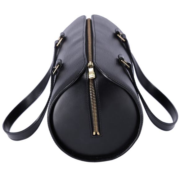 Louis Vuitton Soufflot Epi Handbag M52222 Black Leather LV logo Engraved - Picture 5 of 9